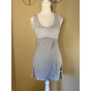 Lululemon Heathered Light Grey Wee Stripe Hustle & Bustle Tank Size 4